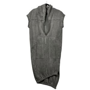 ROQUE Grey Zip Up Sleeveless Dress / Size-Large